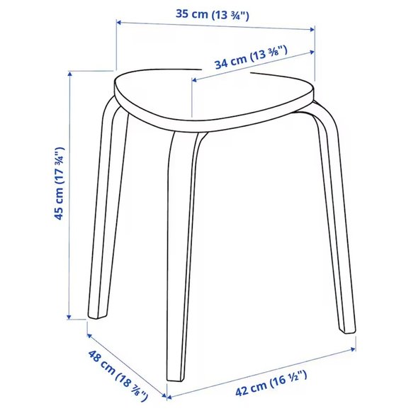 IKEA KYRRE Stool, birch - Picture 13 of 14